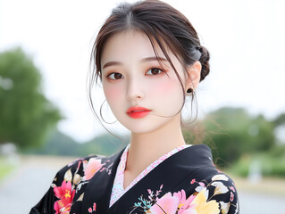 33着物が似合う美しい若い女性 Gererated AI