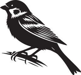 Sparrow bird silhouette 