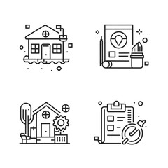 Fototapeta premium various utility and community service icons set vector