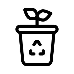 Compost line icon
