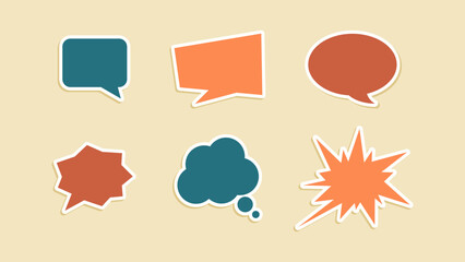 Chat Box Set Design on Vintage and Pastel Color © reyza.alie