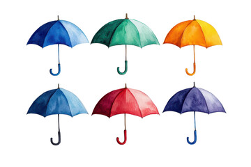 Fototapeta premium Colorful Watercolor Umbrella Pattern for Design Use