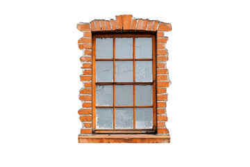 Obraz premium Rusty Industrial Window in Watercolor Style