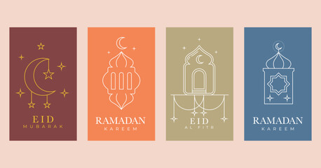 Ramadan Kareem, EID al fitr, eid mubarak. Islamic greeting card template for wallpaper design