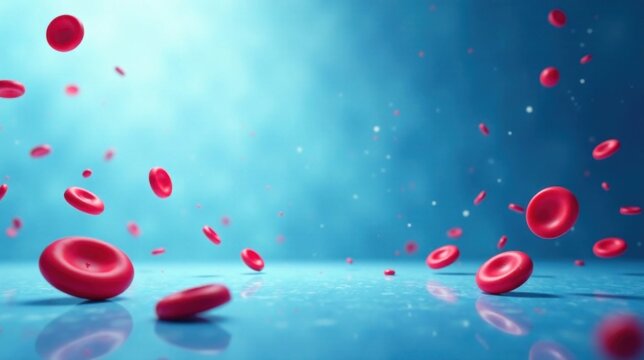 Microscopic Red Blood Cells in Motion A Medical Representation of Cellular Activity and Flow