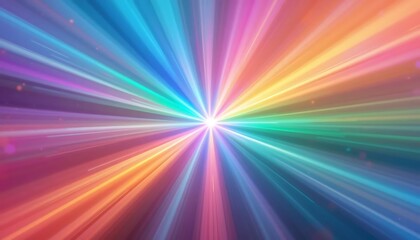 Obraz premium Abstract Colorful Light Rays Radiating From Center