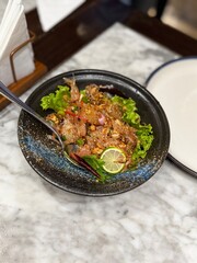 tom yam, pad thai, steamed fish and vegetables in thai style