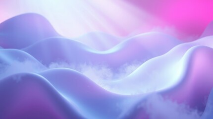 A soft, ethereal landscape of pastel waves with a dreamy ambiance.