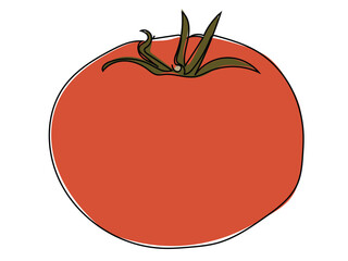 Tomatoes in continuous line style and can be edited later