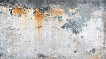 Grungy White Concrete Wall Texture with Distressed Elements