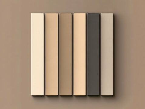 Abstract 3D Beige and Brown Color Blocks