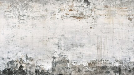 Old White Painted Brick Wall Background for Panoramic View