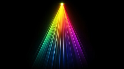 Dynamic Colorful Light Beam Creating a Vibrant Spectrum Effect