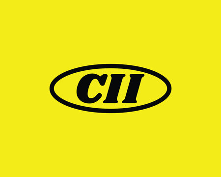 CII Logo design vector template. CII