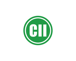 CII Logo design vector template. CII