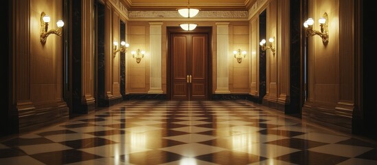 Obraz premium Grand Hallway Interior: Elegant Architecture and Design