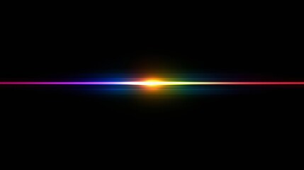 Fototapeta premium Exploring the Vibrant Spectrum of Radiant Light on Dark Background