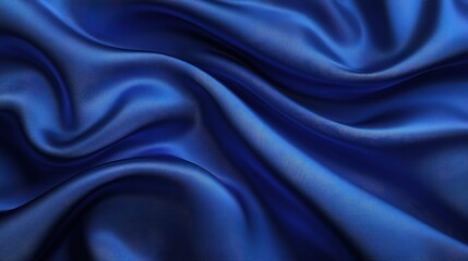 Fototapeta premium Elegant Blue Satin Fabric Texture for Luxury Background Design