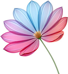 Naklejka premium Elegant Cosmos flower icon clipart for creative projects and unique designs.