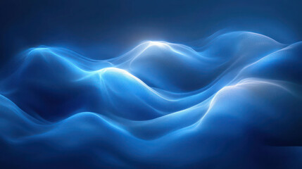 Obraz premium Abstract vector background featuring a stylish blue wave with lighter blue shades and smooth curves. Ideal for brochures, websites, mobile apps, and leaflets, it provides a sleek, modern backdrop