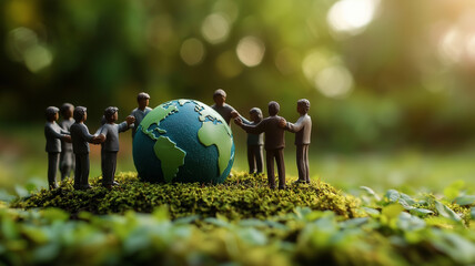 a background image portraying professional networking group of people who care about the earth and other people, who want to make a difference
