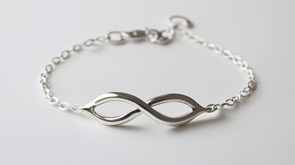 Silver Minimalist Infinity Bracelet Design