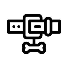 dog collar line icon