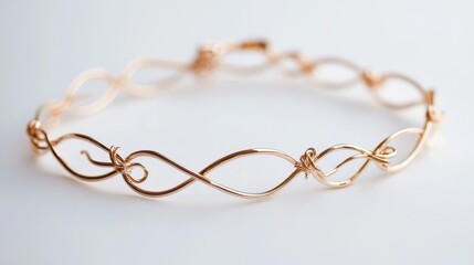 Delicate Thin Wire Bracelet with Elegant Twists