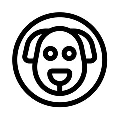 dog sign line icon