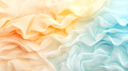 Obraz premium Soft pastel fabric waves create an abstract, colorful background with elegance and beauty.