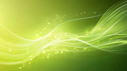Fototapeta premium Delicate Green Gradient Waves on a Soft Background for Design Use