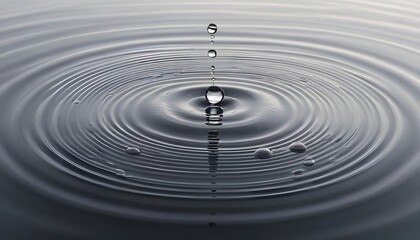 mesmerizing water droplet creates ripples in calm surface