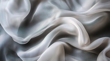 Obraz premium Beautiful White and Gray Satin Texture Background for Creative Design