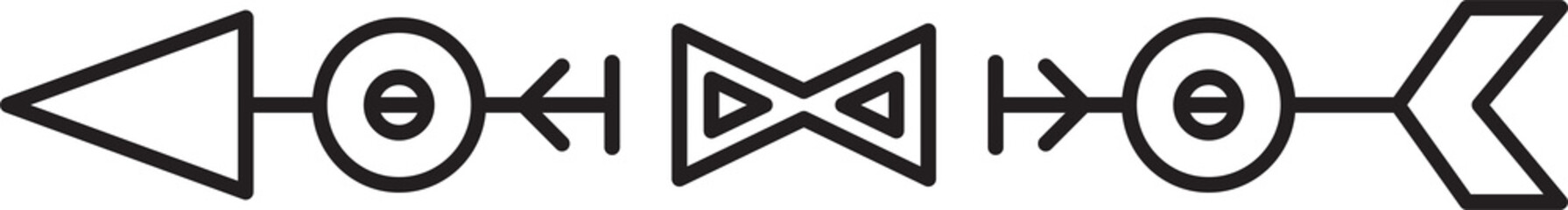 Tribal Arrow Line Art Illustration