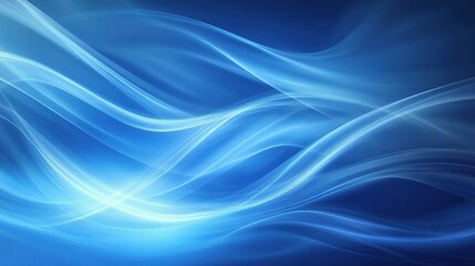 Naklejka premium Smooth Blue Blurred Abstract Background with Gentle Waves and Light