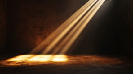 3D Empty interior background and spot light 