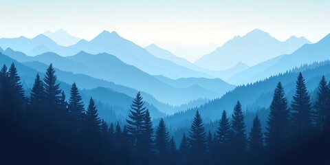 Elegant Blue Gradient Abstract Background: Minimalist Design for Modern Marketing. Smooth Transition from Light to Deep Sky Blue, Perfect for Mobile Wallpapers, Banners, and Digital Campaigns. AI-Gene