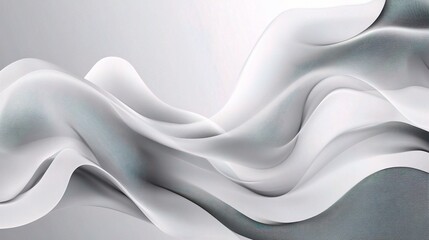 Obraz premium Abstract Grey Background with Dynamic Fluid Technology Waves