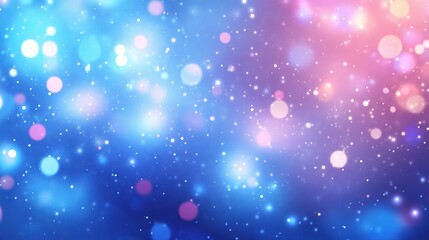 Blue Gradient Abstract Background with Blurred Lights and Bokeh Effects