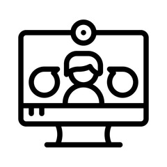 Online events line icon