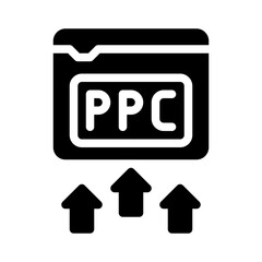 Pay Per Click glyph icon