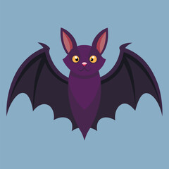 Obraz premium halloween vector illustration of bat in cartoon style