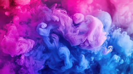 Fototapeta premium Vibrant Abstract Pink Blue and Purple Watercolor Gradient Background