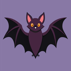 Obraz premium halloween vector illustration of bat in cartoon style