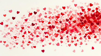 A large red heart with many smaller red hearts surrounding it