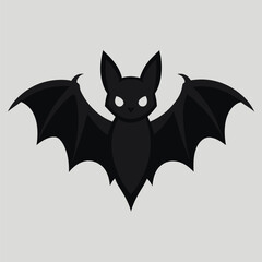 halloween vector illustration of bat in cartoon style