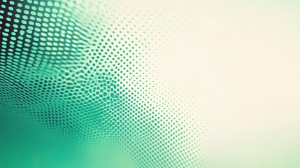 Abstract Green Gradient Vector Background with Halftone Dots
