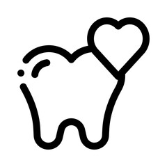 Tooth line icon