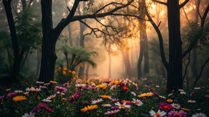 Obraz premium morning in the forest