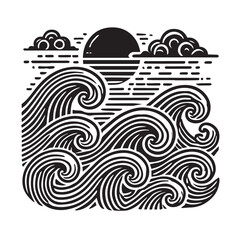 Waves svg vector design